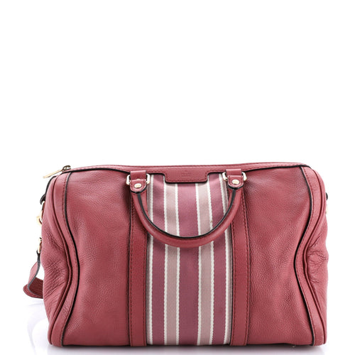 GUCCI Vintage Web Boston Bag Leather Medium
