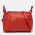 Orange Intrecciato Leather Nodini Crossbody Bag