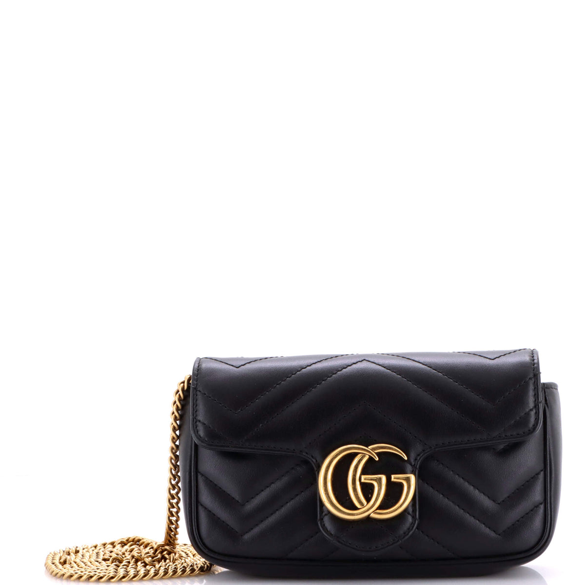 Gucci GUCCI GG Marmont Flap Bag Matelasse Leather Super Mini