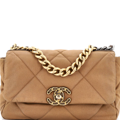 CHANEL 19 Flap Bag Quilted Canvas Medium