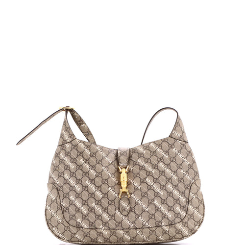 GUCCI x Balenciaga The Hacker Project Jackie 1961 Hobo GG Coated Canvas Medium