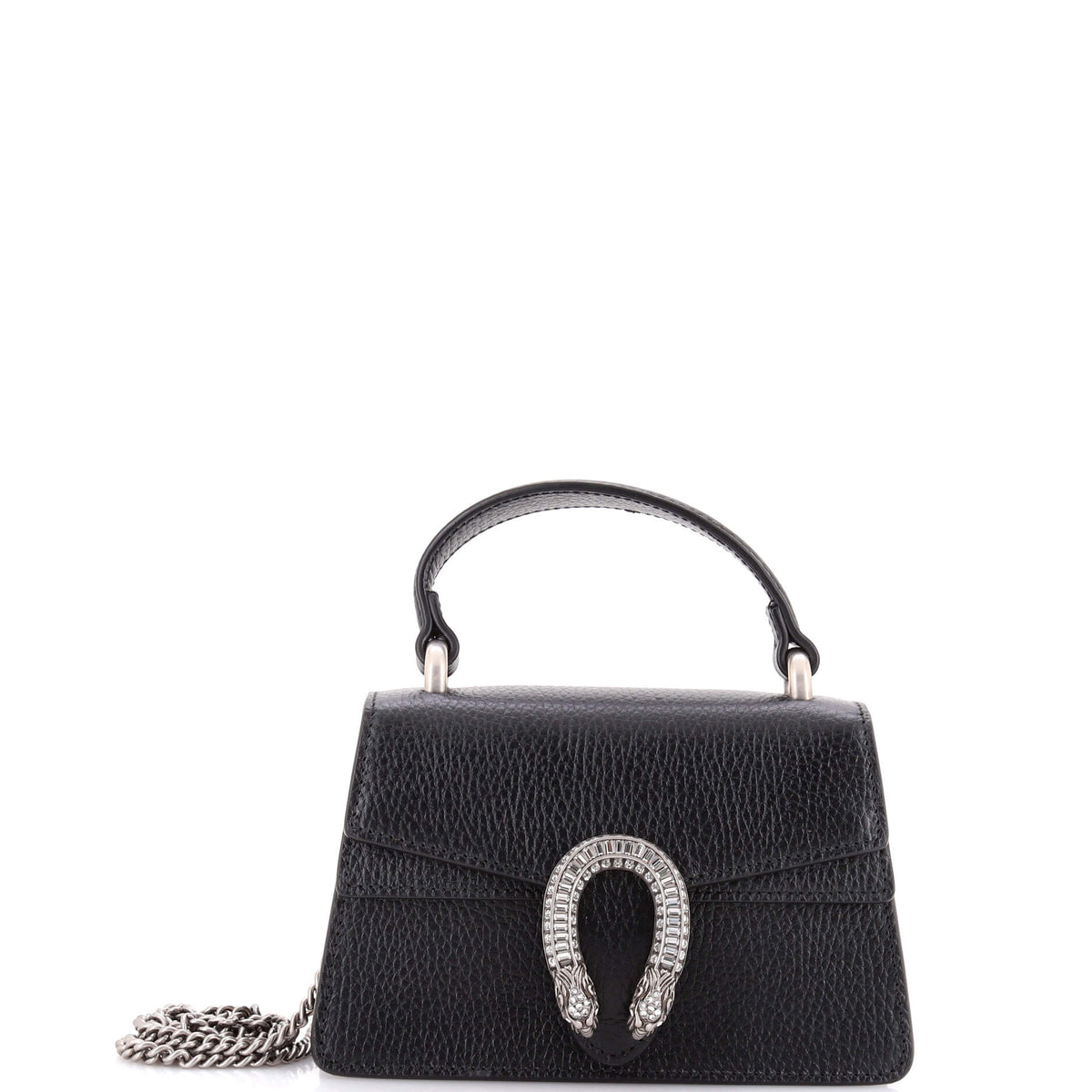 Gucci GUCCI Dionysus Top Handle Bag Leather with Crystals Mini