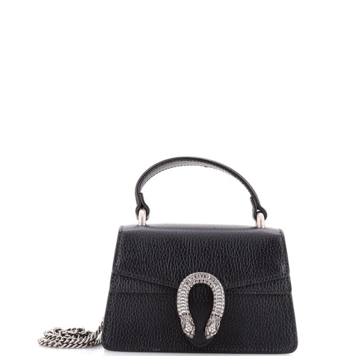 GUCCI Dionysus Top Handle Bag Leather with Crystals Mini