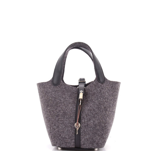 Picotin Lock Bag Felt with Leather PM