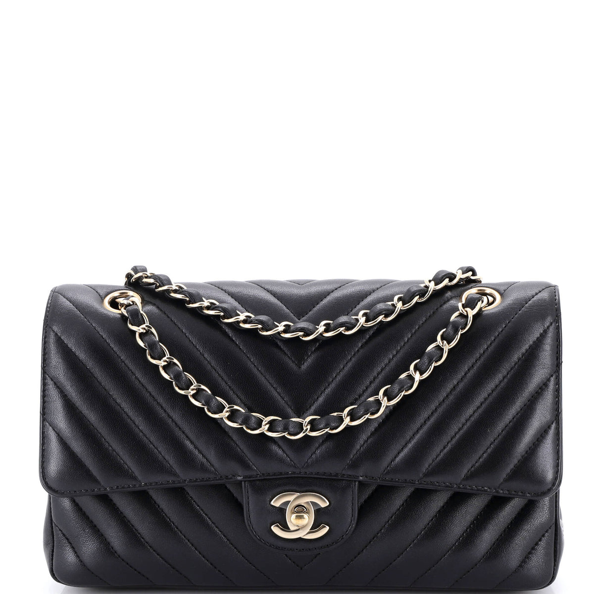 Chanel CHANEL Classic Double Flap Bag Chevron Lambskin Medium