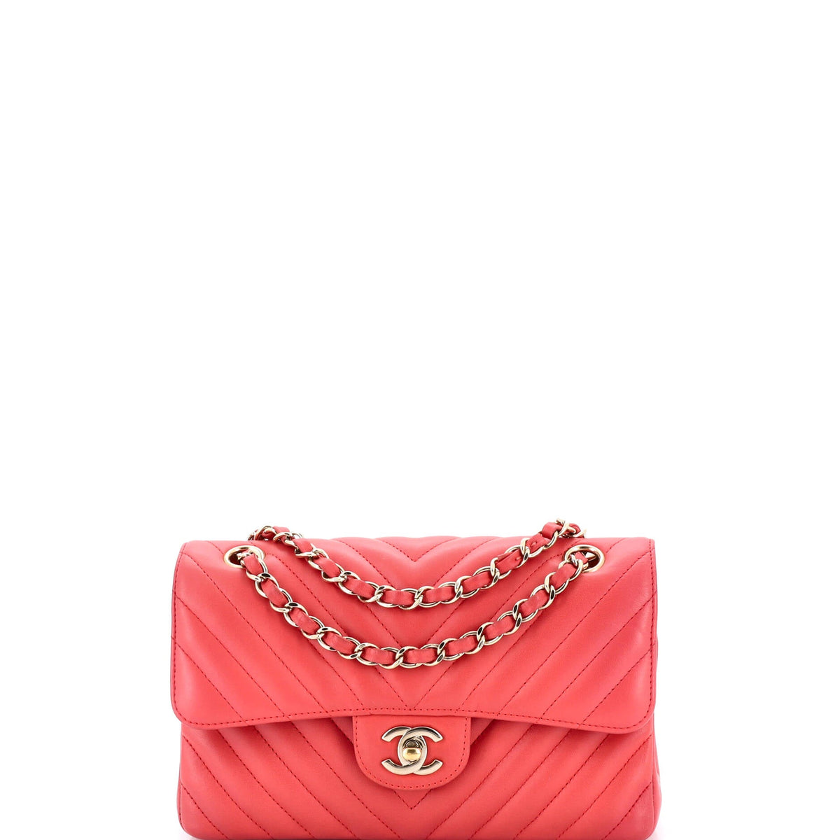 Chanel CHANEL Classic Double Flap Bag Chevron Lambskin Small