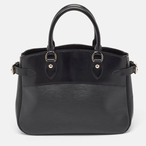 Black Epi Leather Passy PM Bag