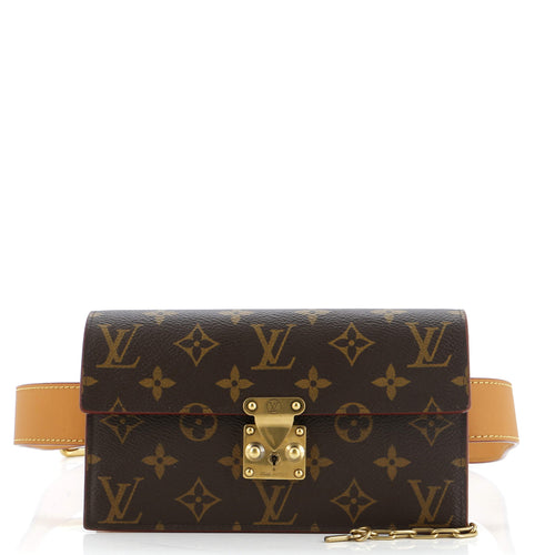 S Lock Belt Pouch Monogram Canvas