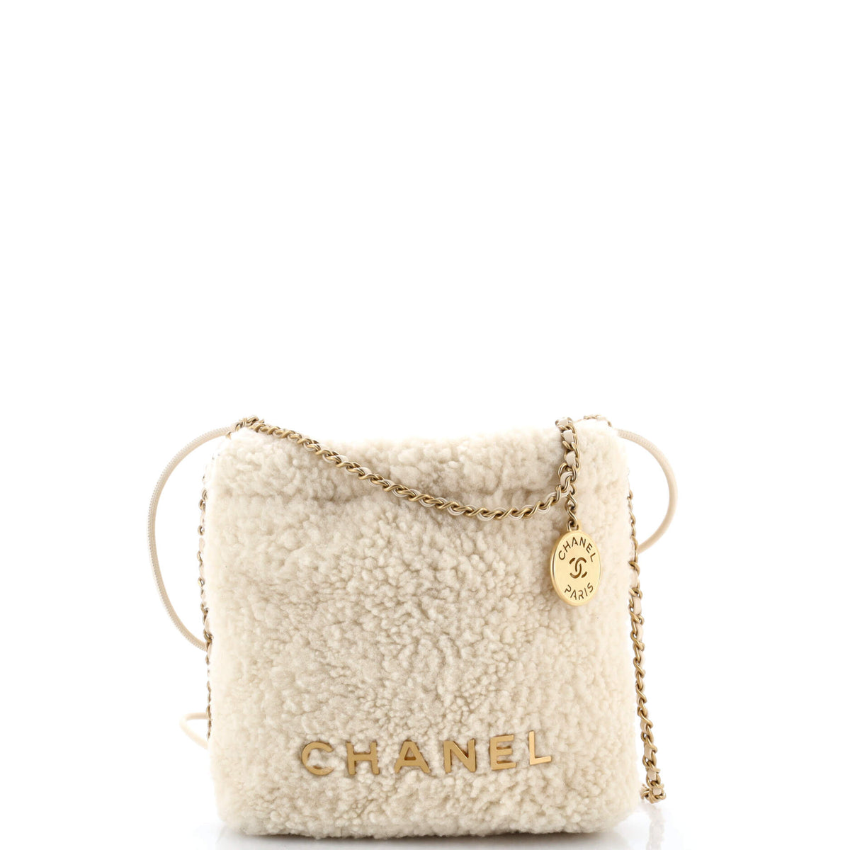 Chanel CHANEL 22 Chain Hobo Shearling Mini
