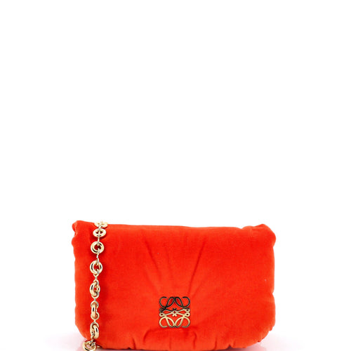 LOEWE Goya Chain Puffer Bag Leather Mini