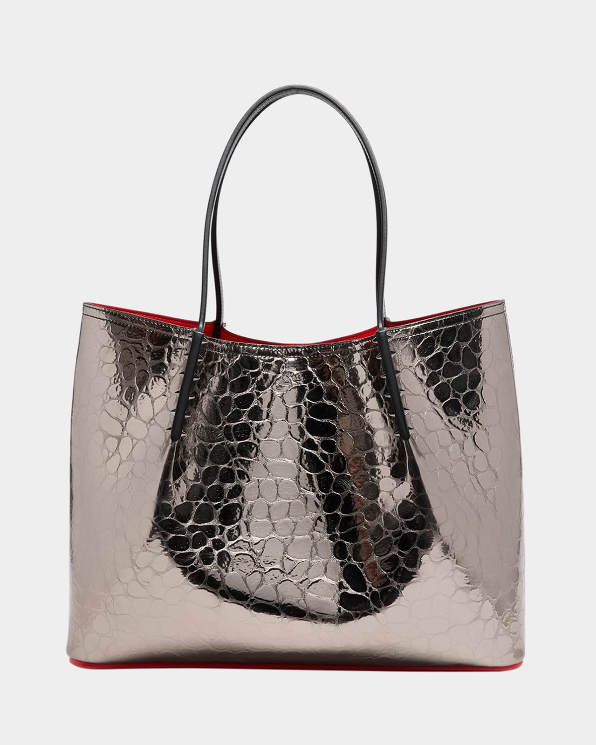 Boss Cabarock Large Crocodile Embossed Leather Tote Bag