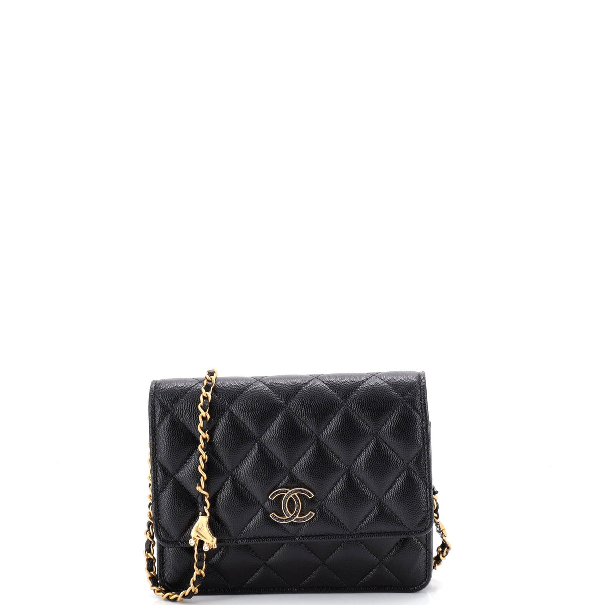 Chanel CHANEL Roller Skate and Star Charms Wallet on Chain Quilted Caviar with Crystals and Enamel Mini