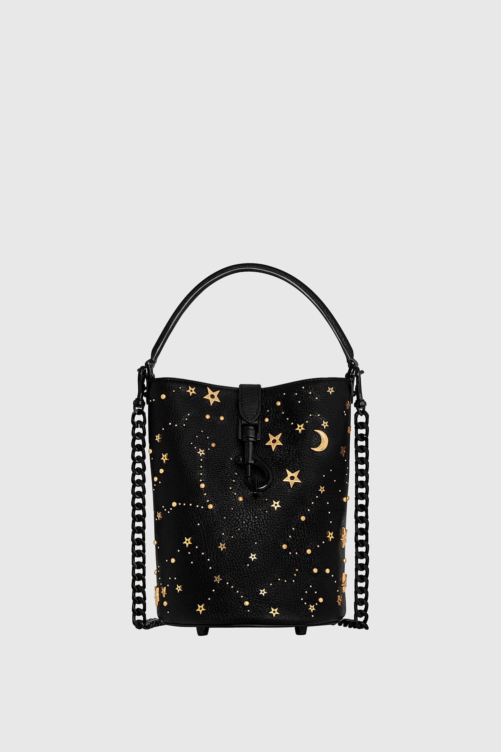 Rebecca Minkoff Edie Top Handle Bucket With Celestial Bag In Black/Celestial