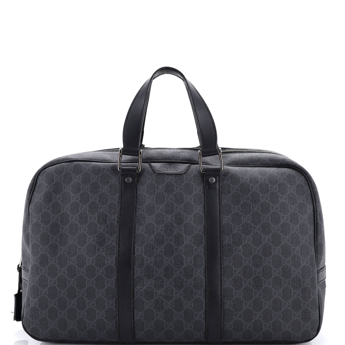 Gucci GUCCI Zip Weekender Tote GG Coated Canvas Large