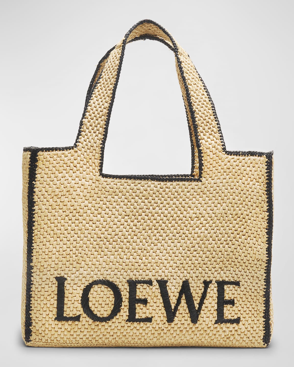 Loewe x Paula's Ibiza Font Large Tote Bag in Raffia