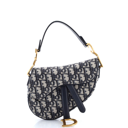 Saddle Handbag Oblique Canvas Mini