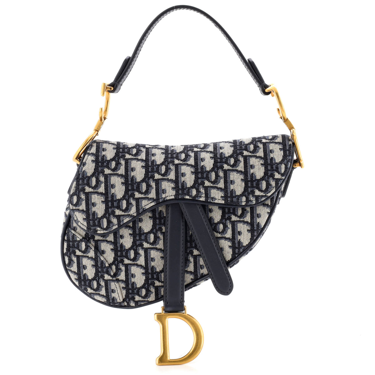 Christian Dior Saddle Handbag Oblique Canvas Mini