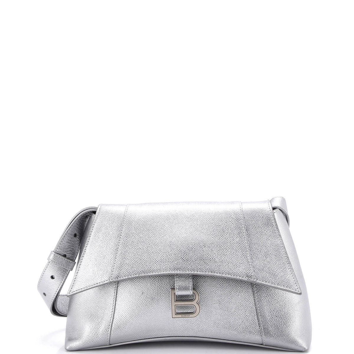 Balenciaga Downtown Soft Hourglass Shoulder Bag Leather Small