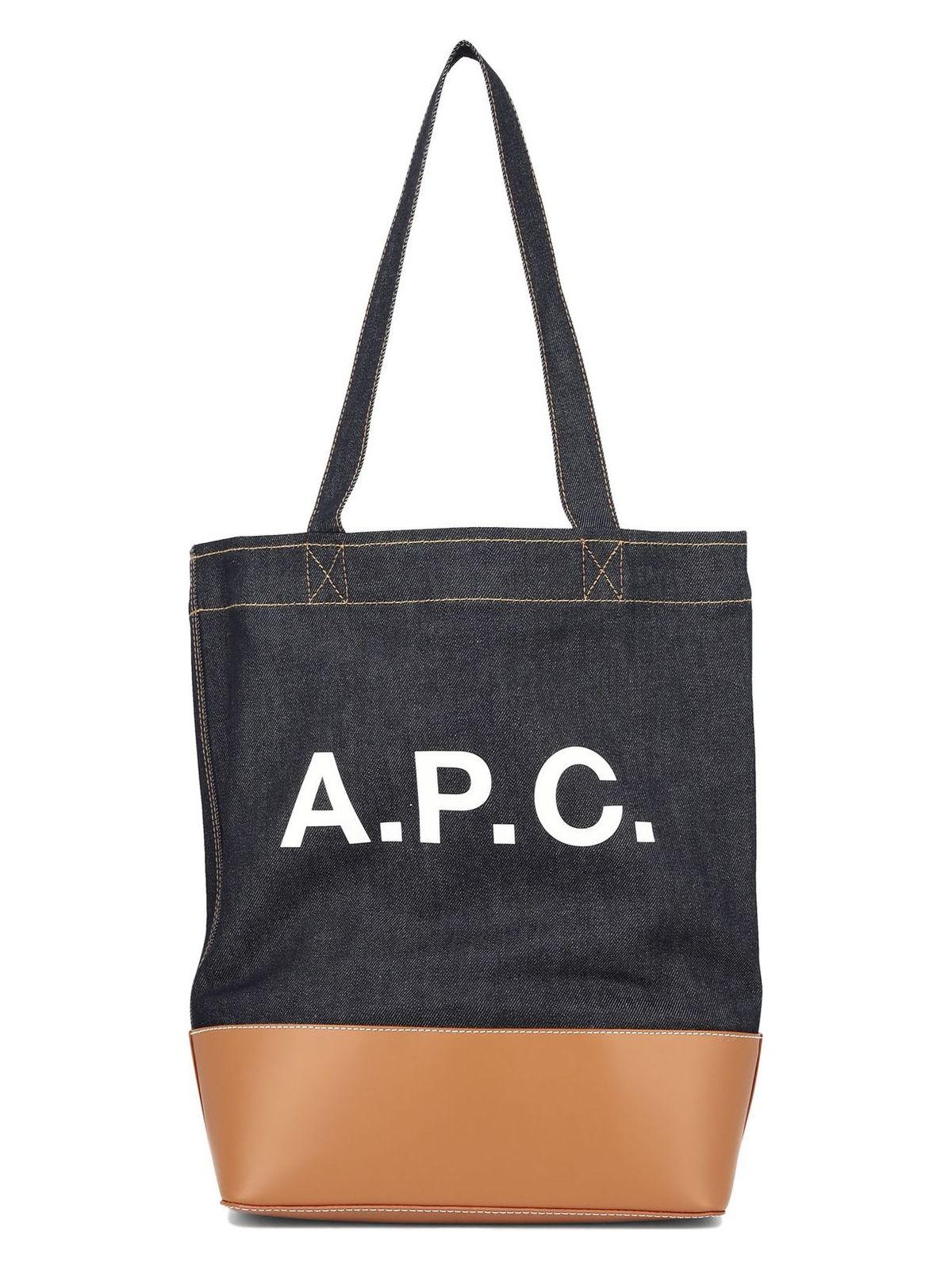 A.p.c. Men's Axel Denim Tote Bag in Blue | CODDP Color M61444CAF