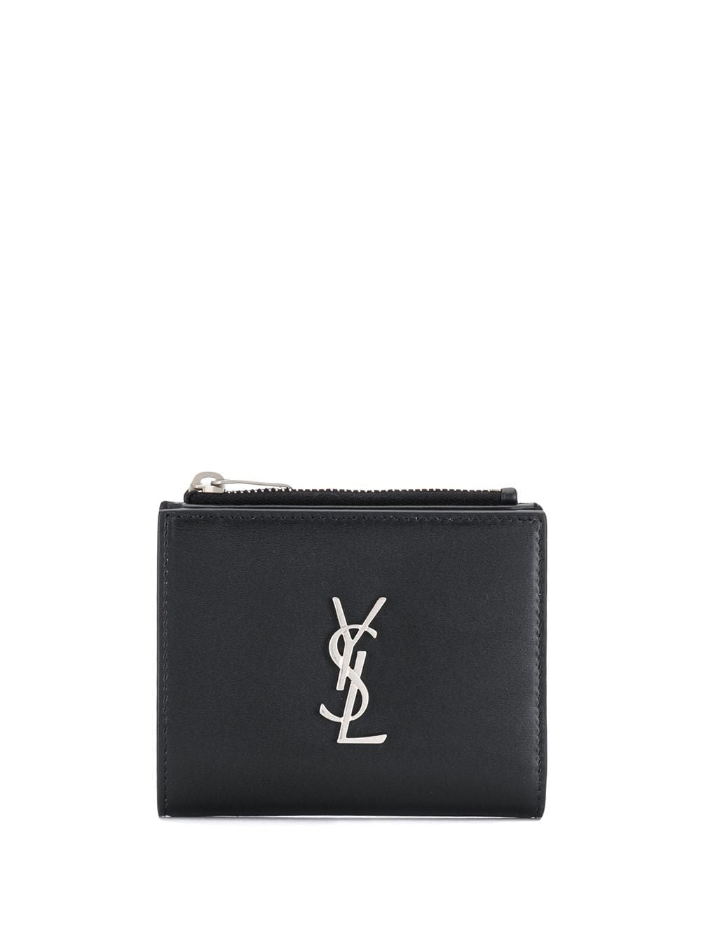Saint Laurent Men's Logo Plaque Wallet in Nero | 5757260SX0E1000