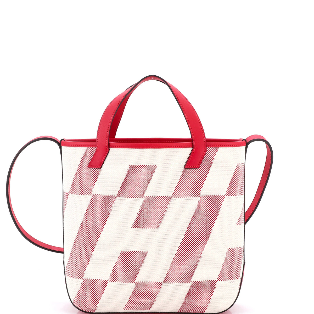 Herm?s Cabas H en Biais Tote Canvas with Leather 27