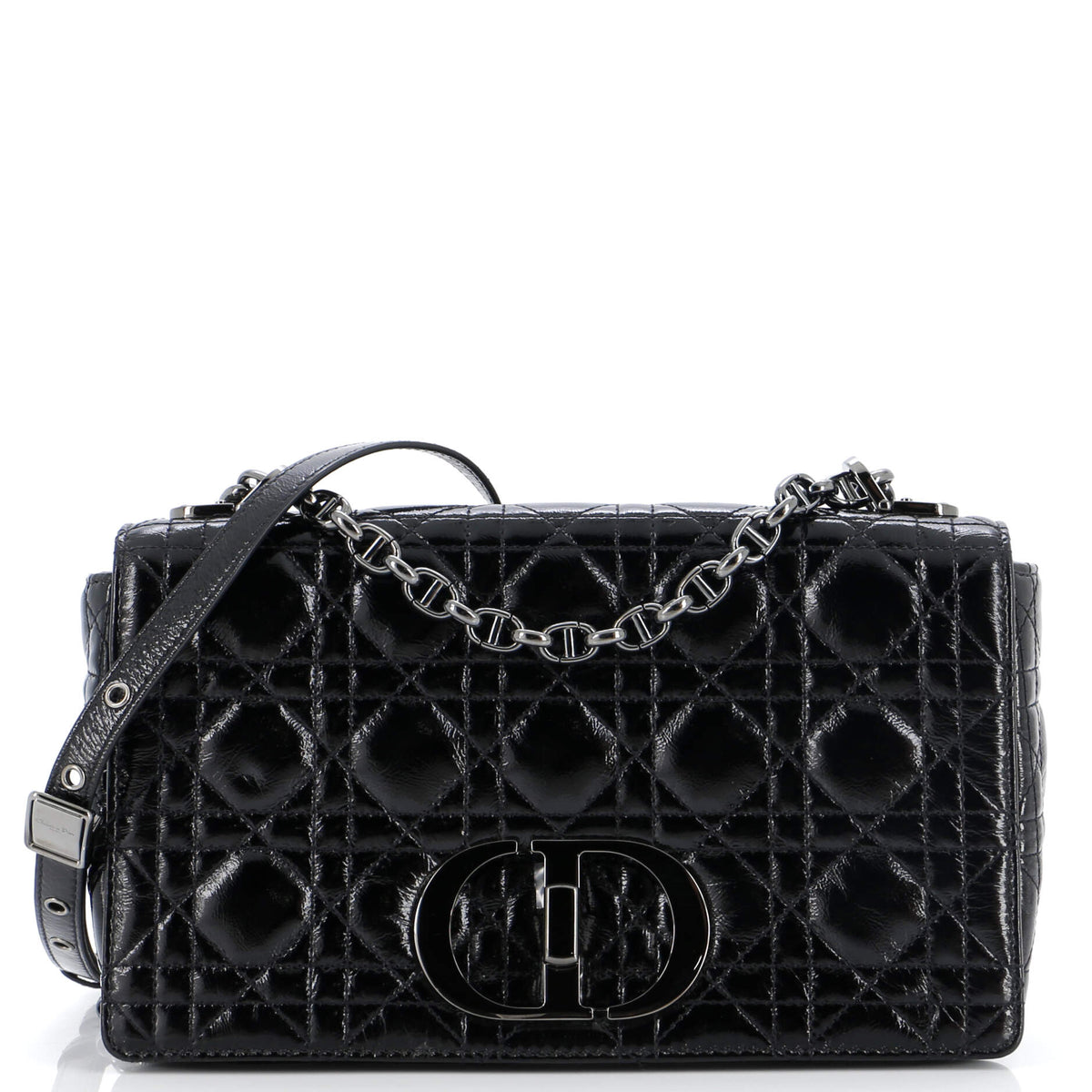 Christian Dior Caro Bag Cannage Quilt Patent Medium