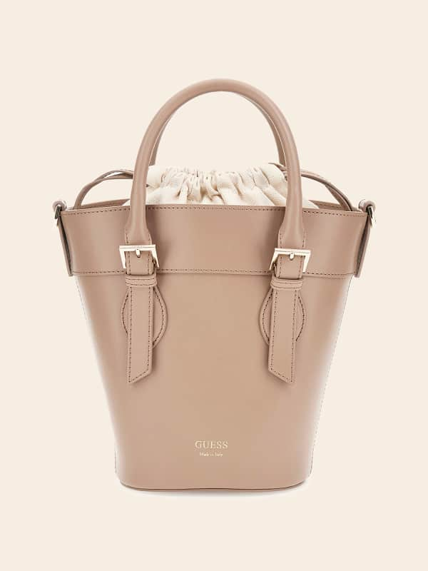 Guess Diana Leather-Blend Mini Bucket Bag