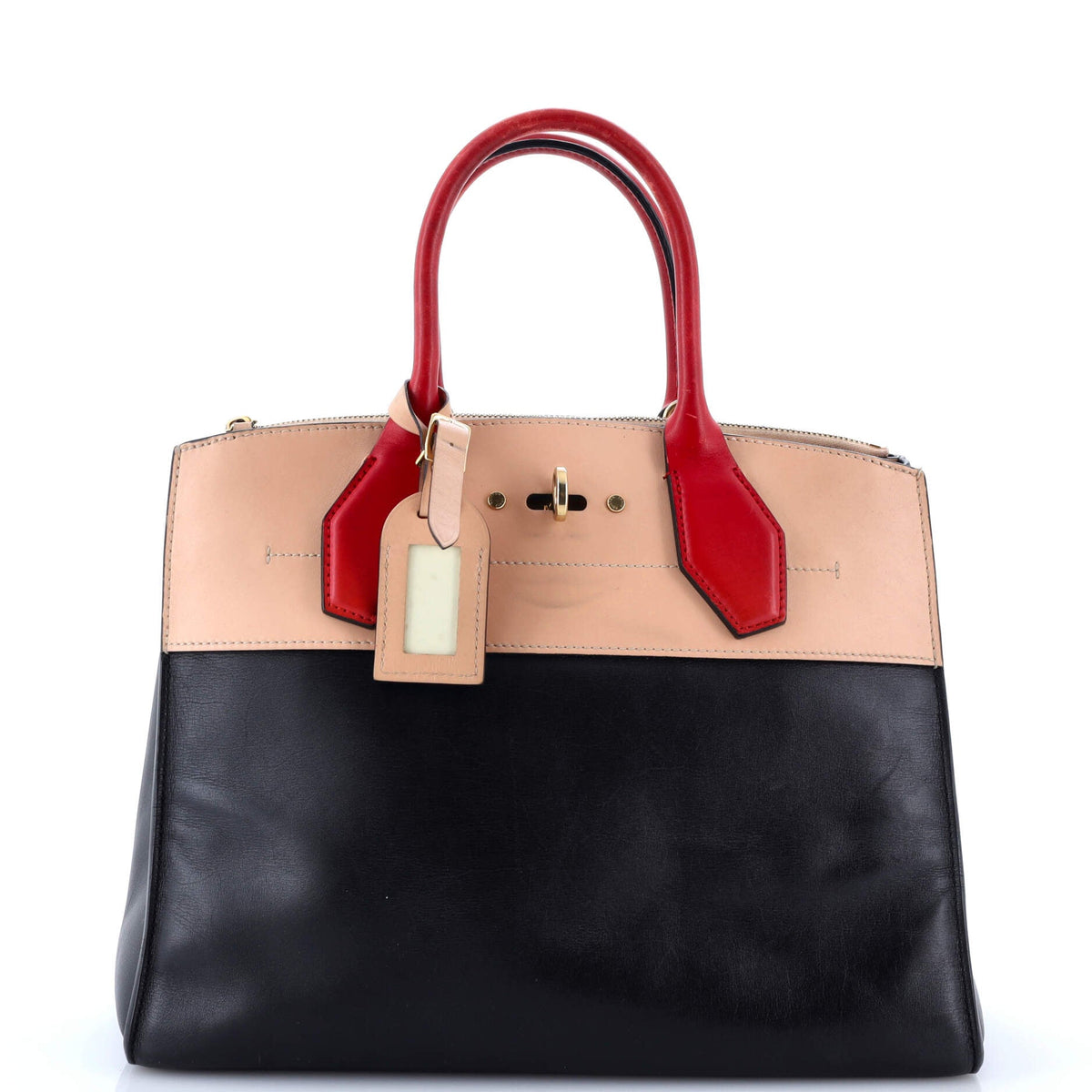Louis Vuitton City Steamer Handbag Leather MM