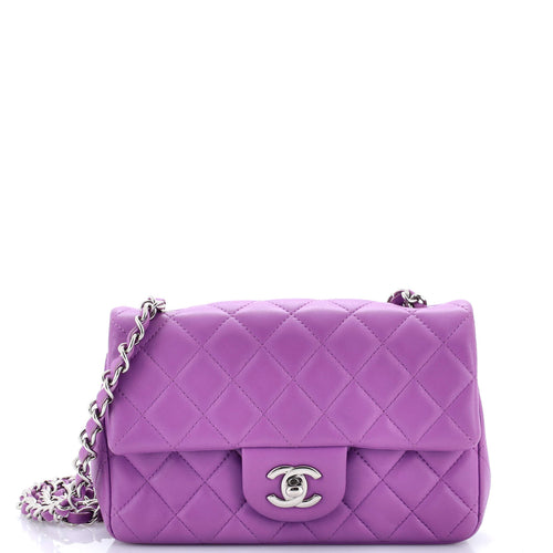 CHANEL Classic Single Flap Bag Quilted Lambskin Mini