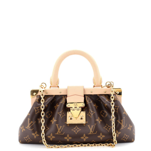 Monogram Top Handle Frame Clutch Monogram Canvas