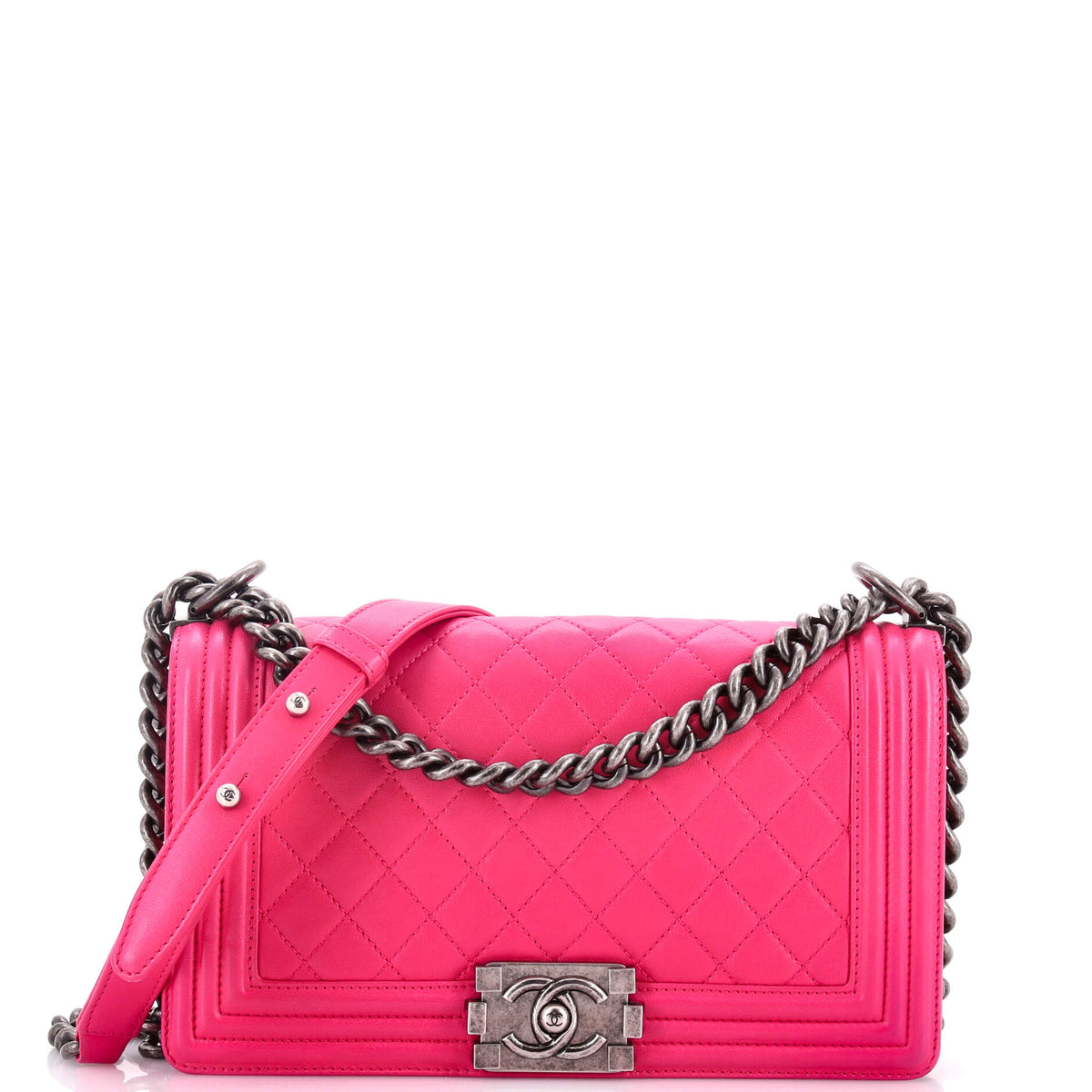Chanel CHANEL Boy Flap Bag Quilted Calfskin Old Medium