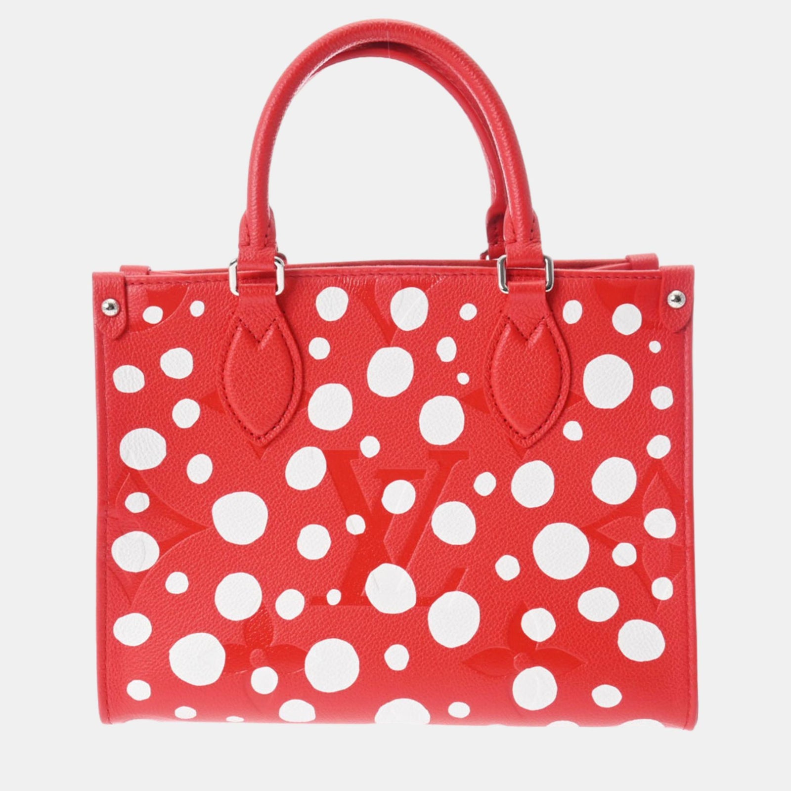 Louis Vuitton Rote Yayoi Kusama Infinity Dots Monogram Empreinte Giant PM OnTheGo Tote