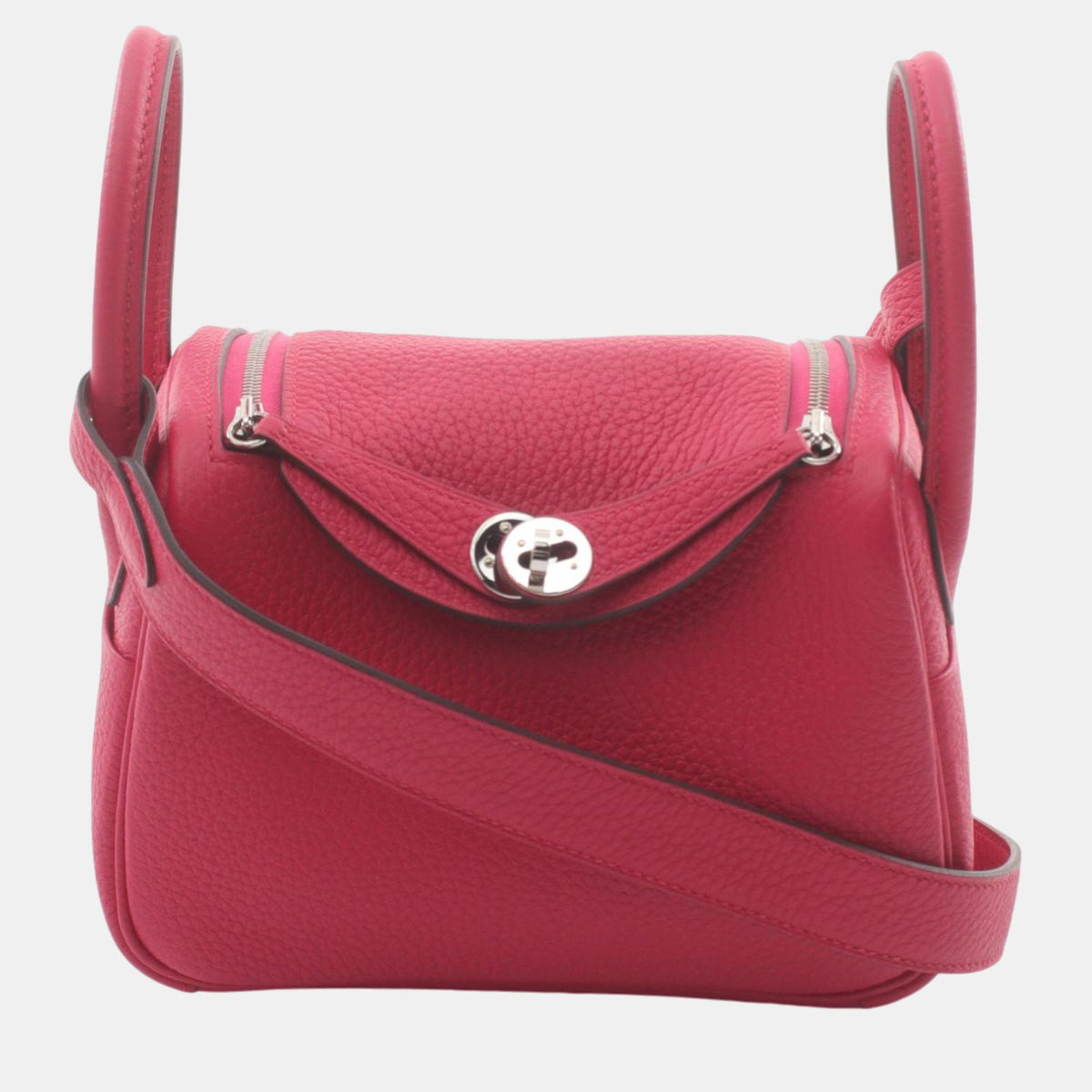 Hermès Pink Leather Lindy Mini Shoulder Bag
