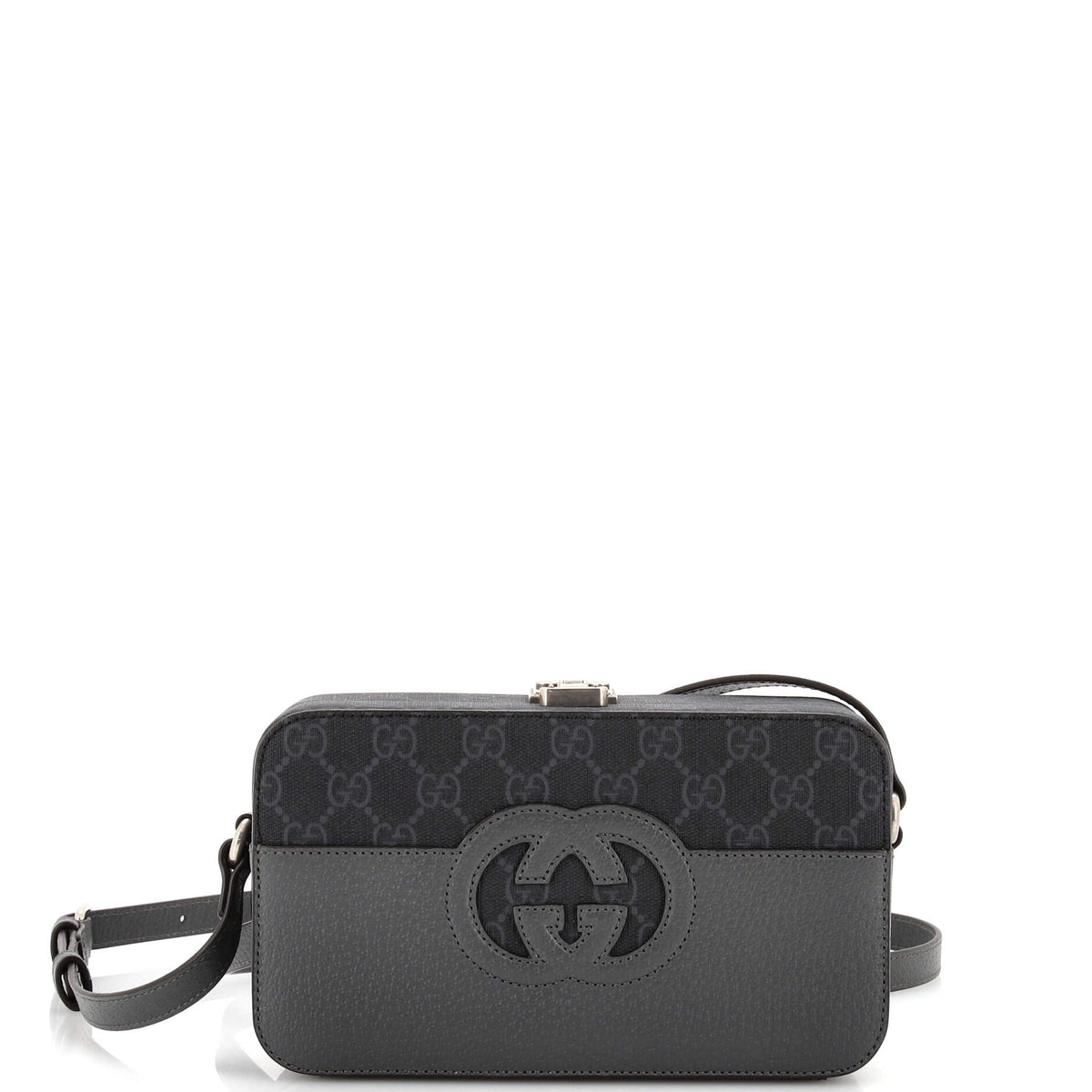 Gucci GUCCI Padlock Interlocking G Crossbody Bag GG Coated Canvas and Leather Mini