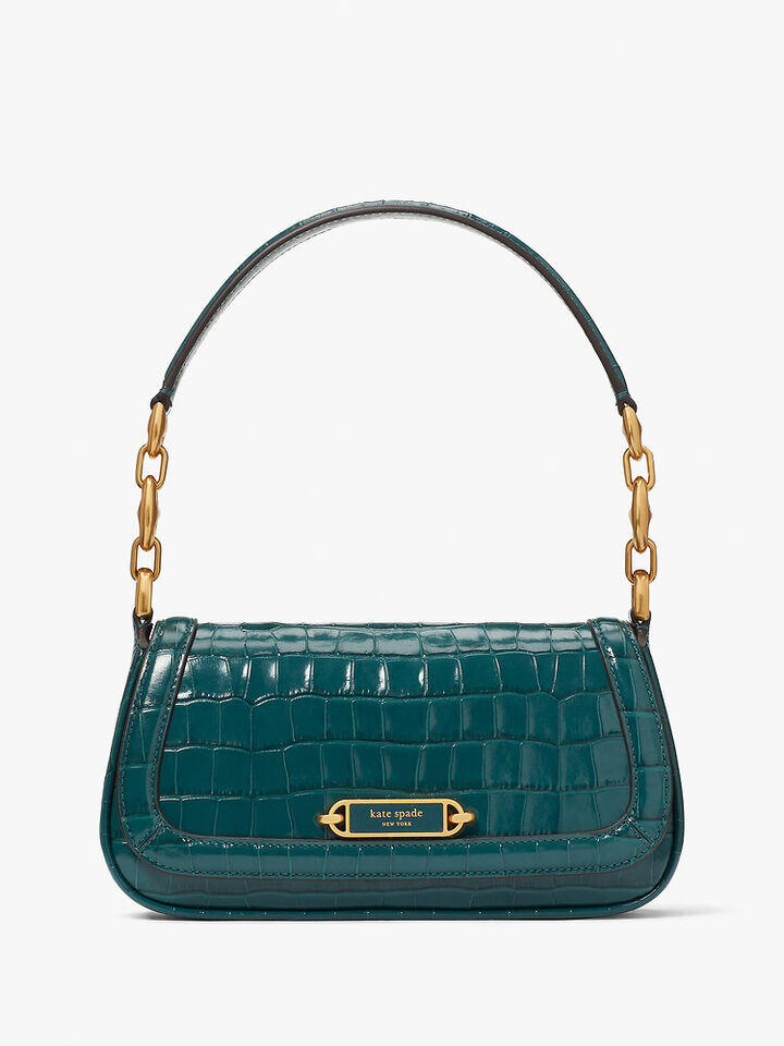 Kate Spade Au Gramercy Croc-embossed Small Flap Shoulder Bag