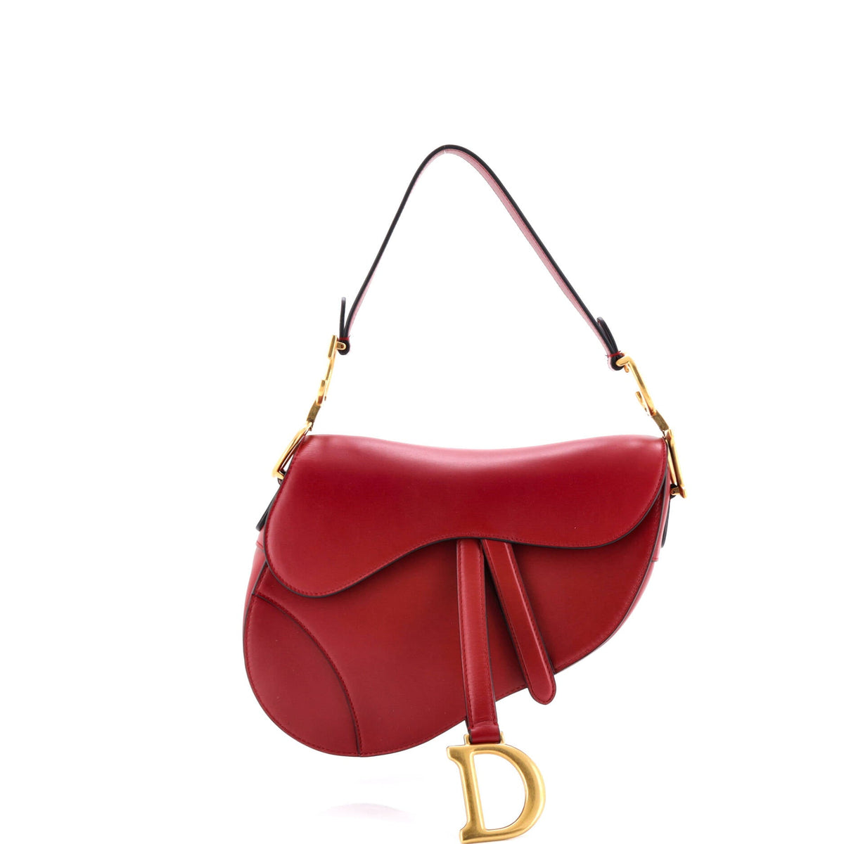 Christian Dior Saddle Handbag Leather Medium