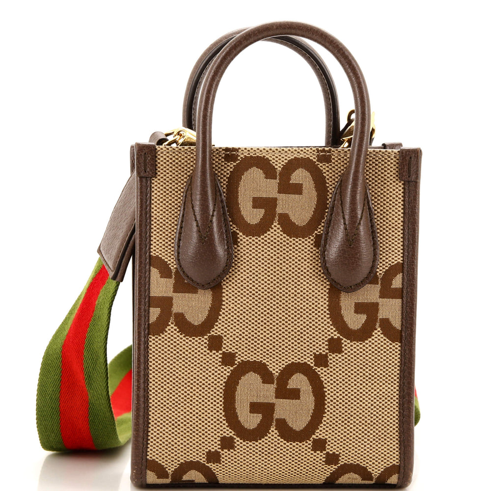 GUCCI Vertical Tote Jumbo GG Canvas Mini