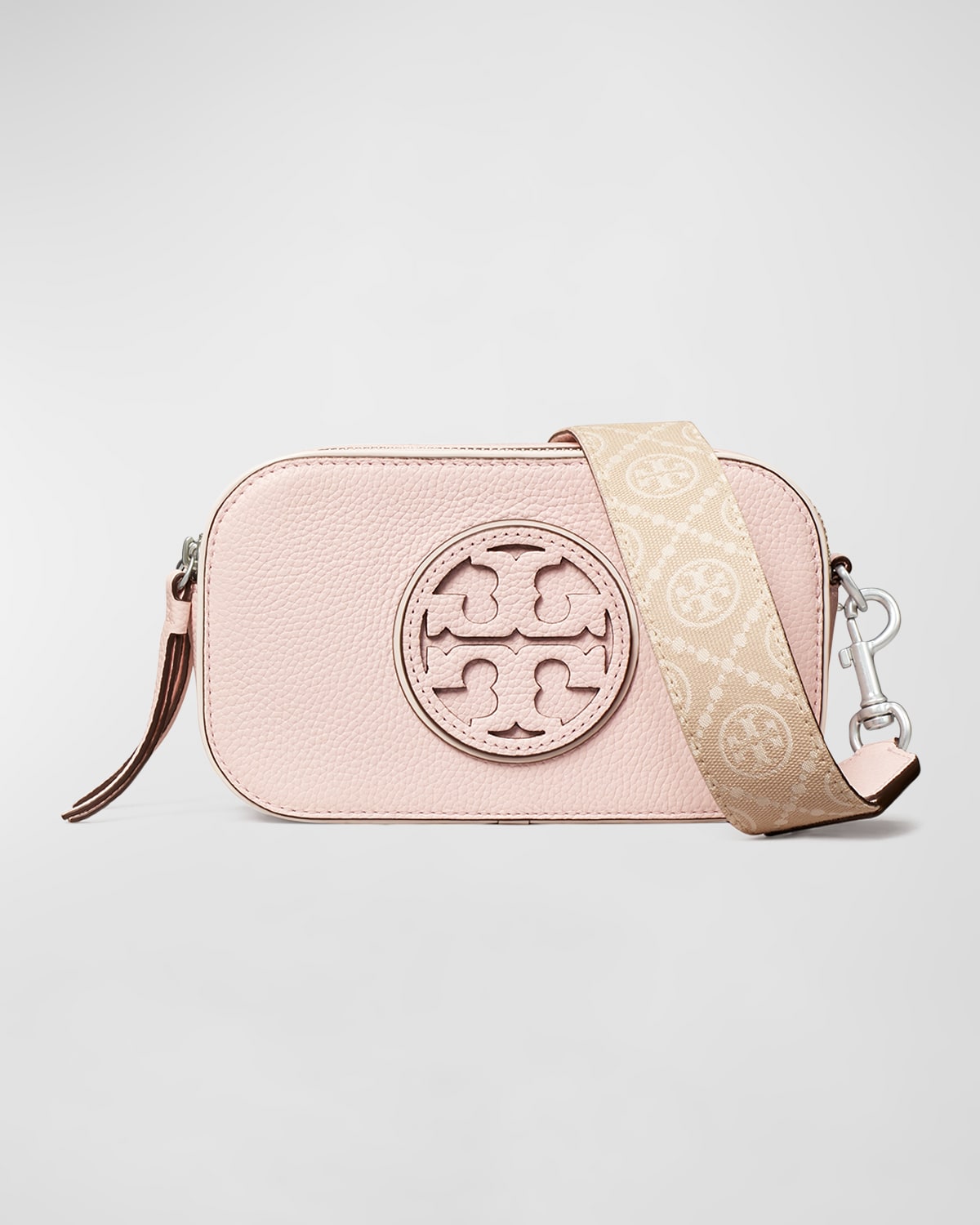 Tory Burch Miller Mini Zip Leather Crossbody Bag