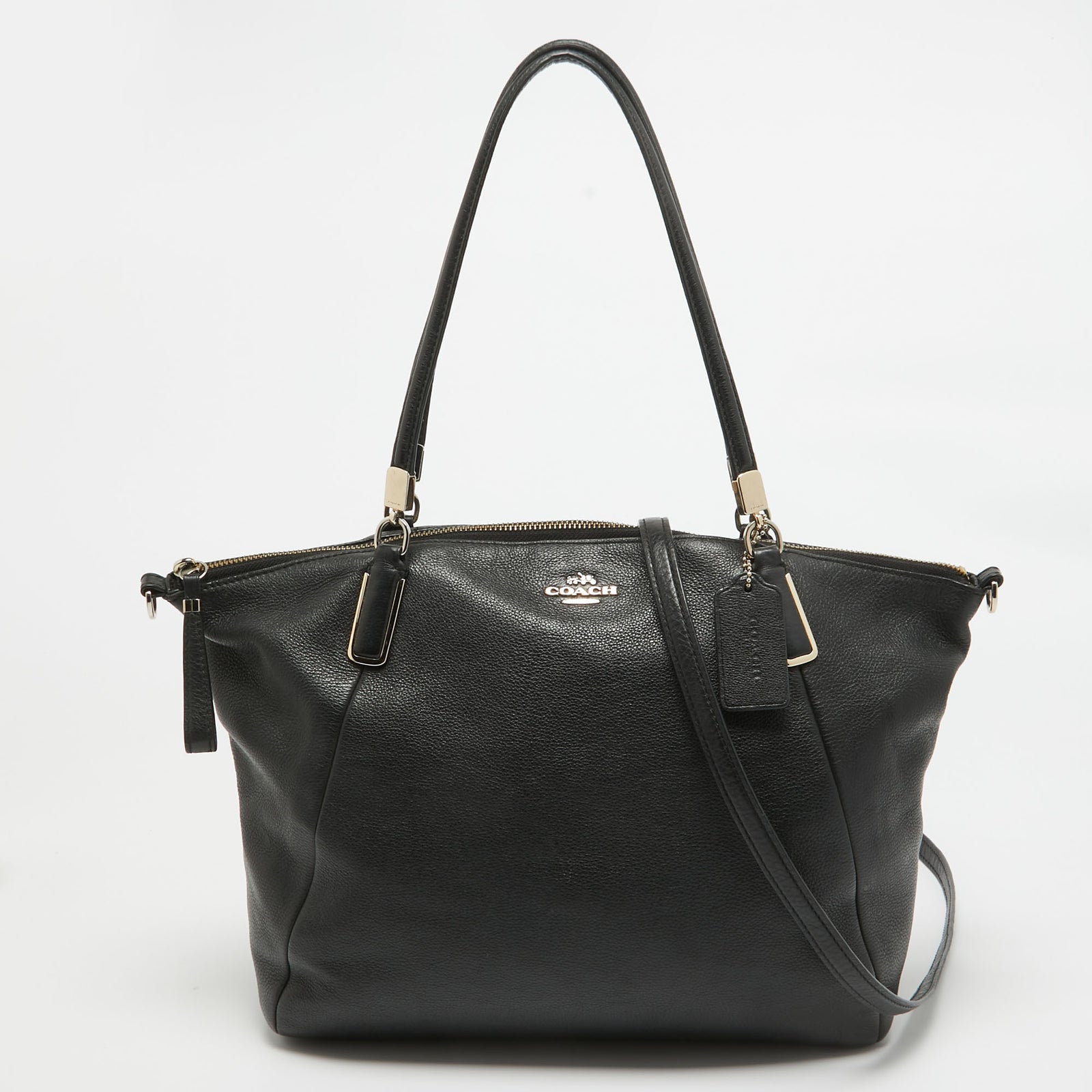 Coach Black Leather Kelsey Satchel