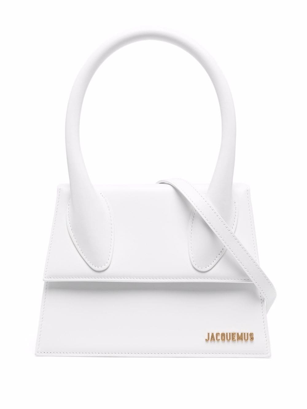 Jacquemus Women's Le Grand Chiquito Leather Handbag in White | Size UNI | 213BA003