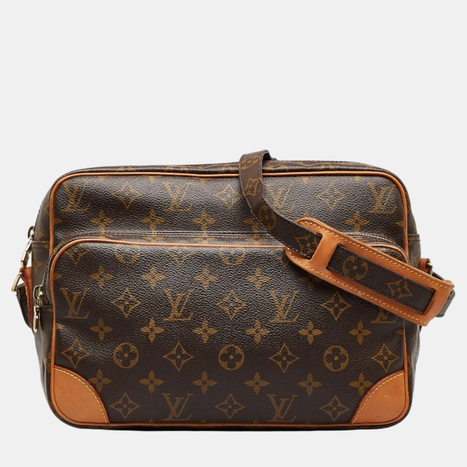 Louis Vuitton Braune Umhängetasche „Nil Bag“ aus Canvas mit Monogramm