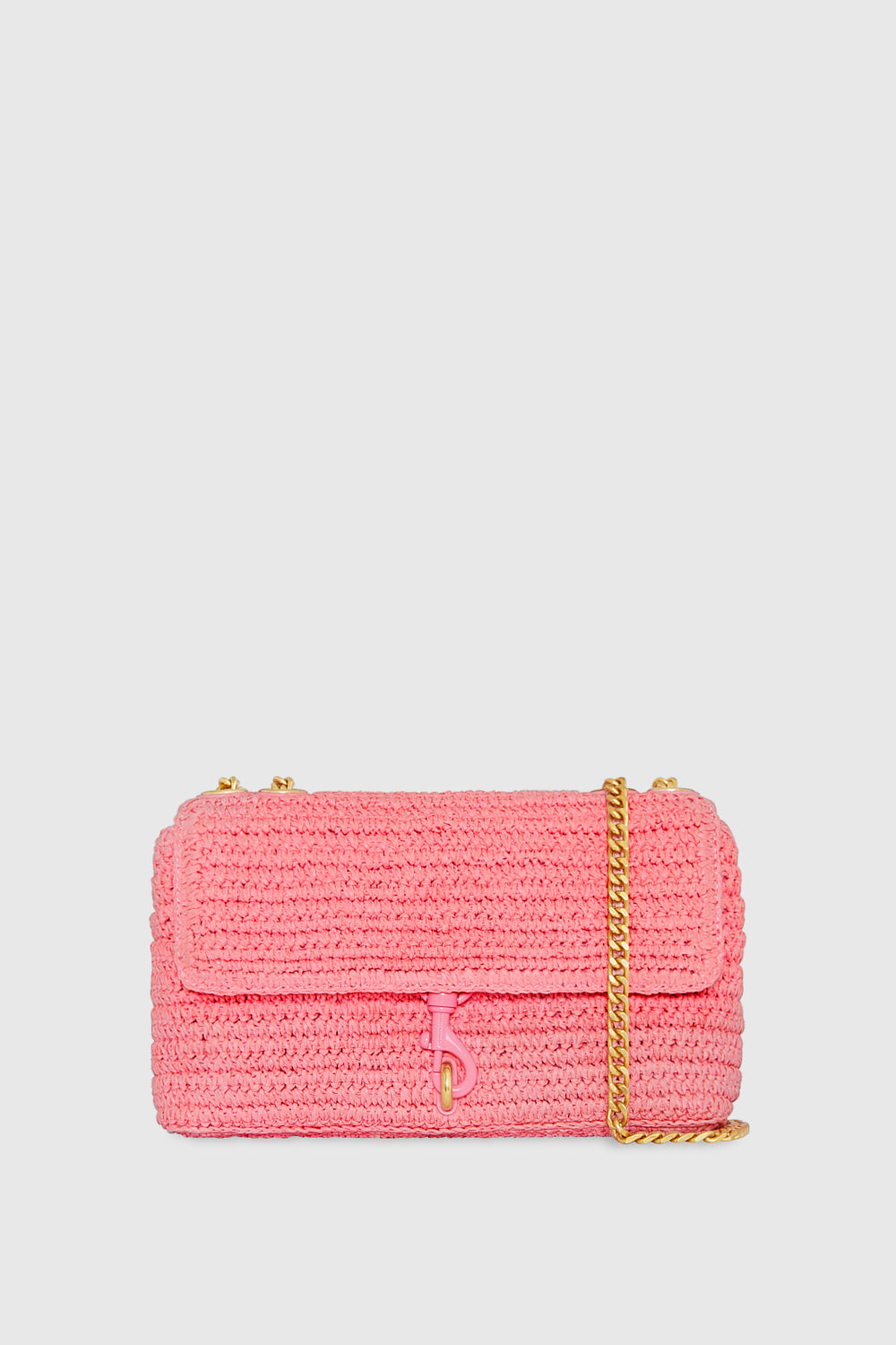 Rebecca Minkoff Edie Medium Crossbody Bag In Rose Straw