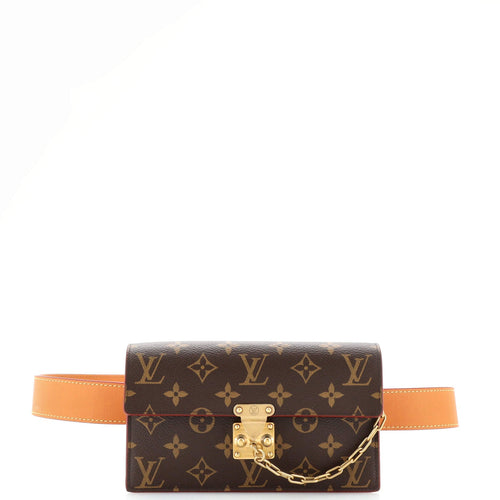 S Lock Belt Pouch Monogram Canvas