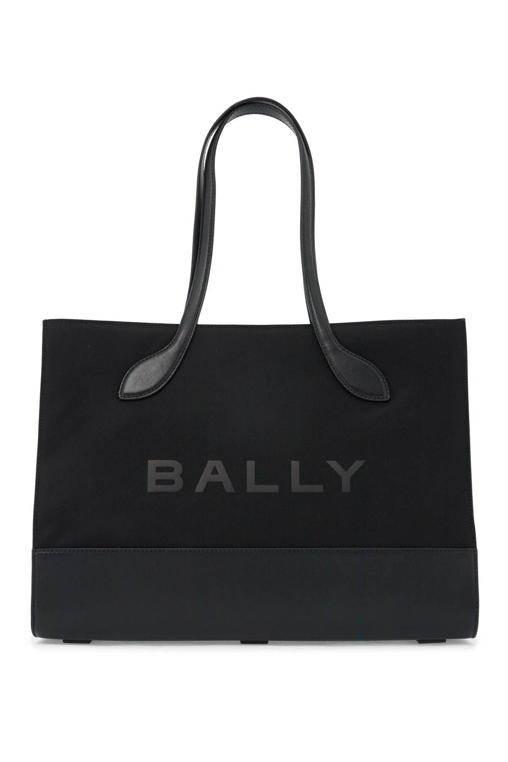 Bally Women's East/west Nylon And Leather Tote Bag in Nero | WAE02XNY284
