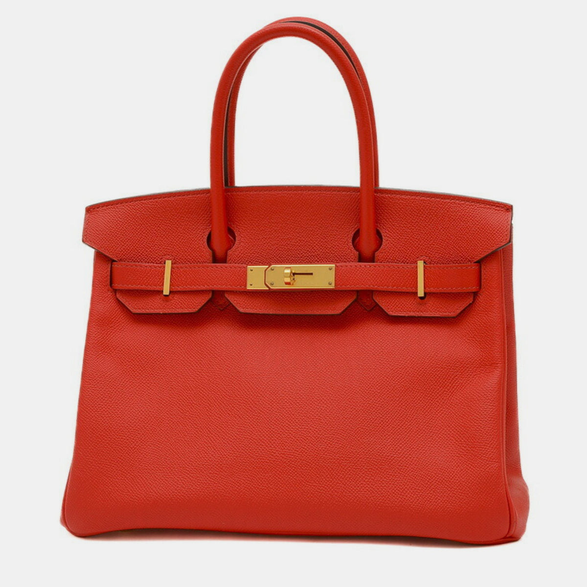 Hermès Red Epsom Leather Birkin 30 Tote Bag