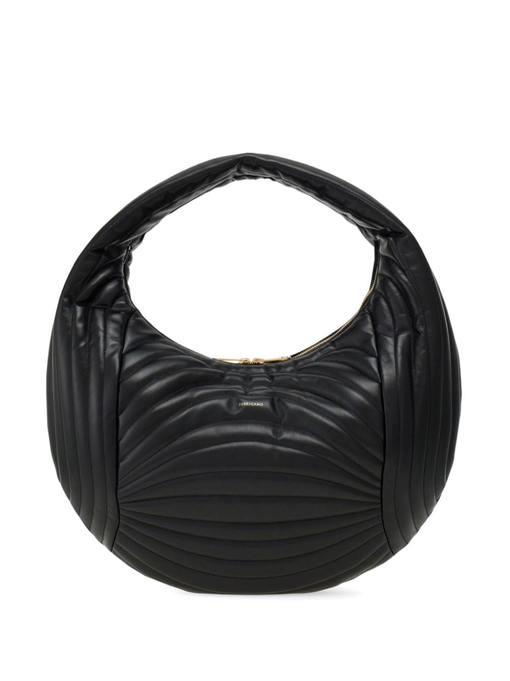 Ferragamo Women's Quilted Hobo Bag Xl in Black | Size UNI | 776493 Color 218936NERO