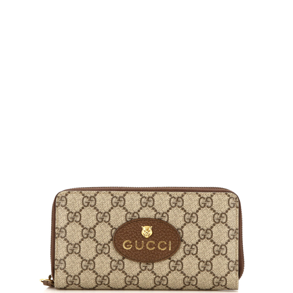 GUCCI Neo Vintage Zip Around Wallet GG Coated Canvas