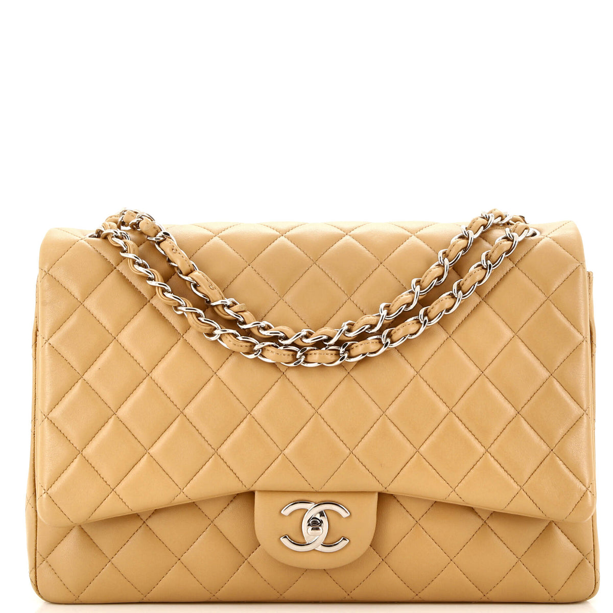Chanel CHANEL Classic Double Flap Bag Quilted Lambskin Maxi