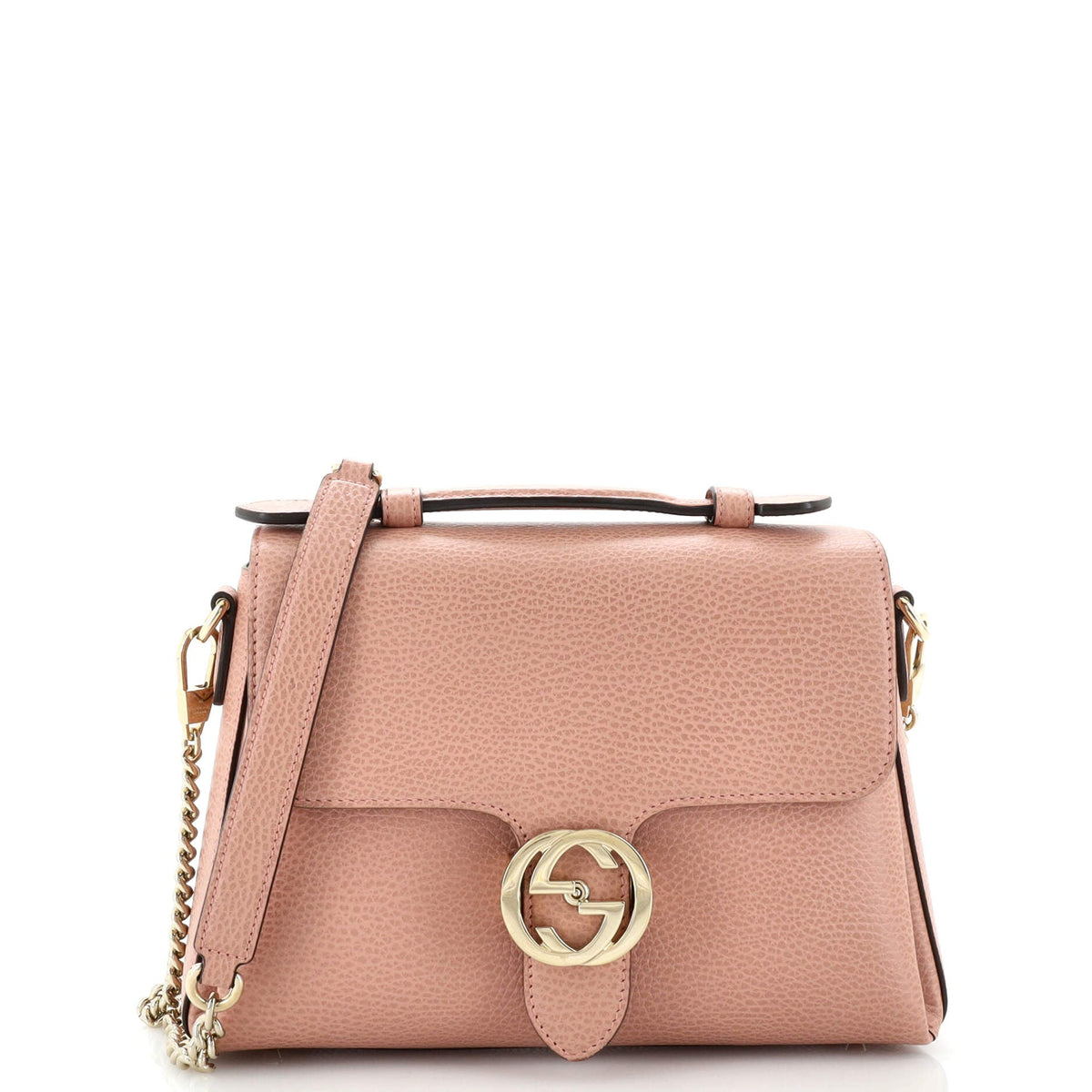 Gucci GUCCI Interlocking Top Handle Bag Leather Small