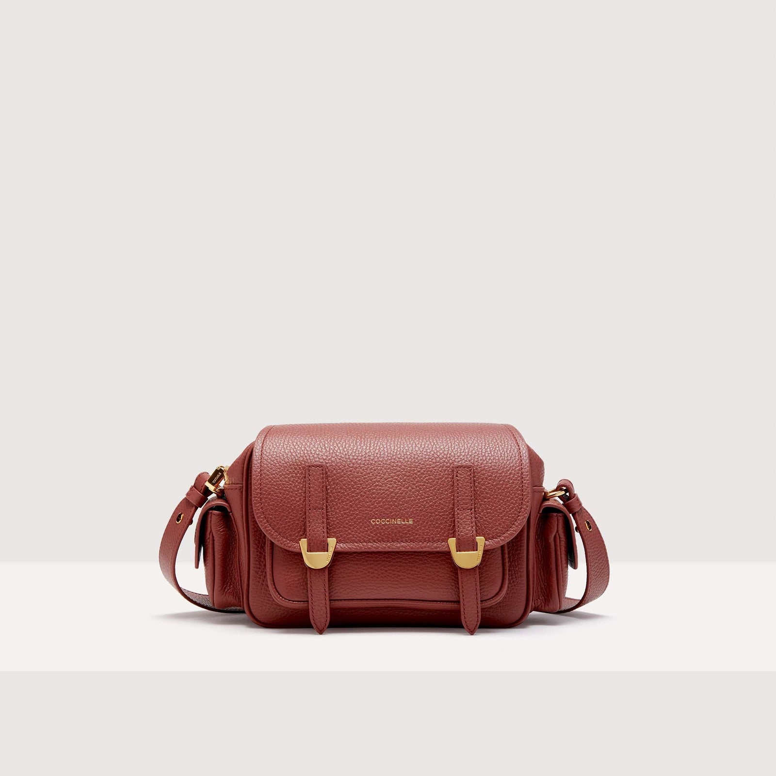 Coccinelle Grained Leather Crossbody Bag Campus Small